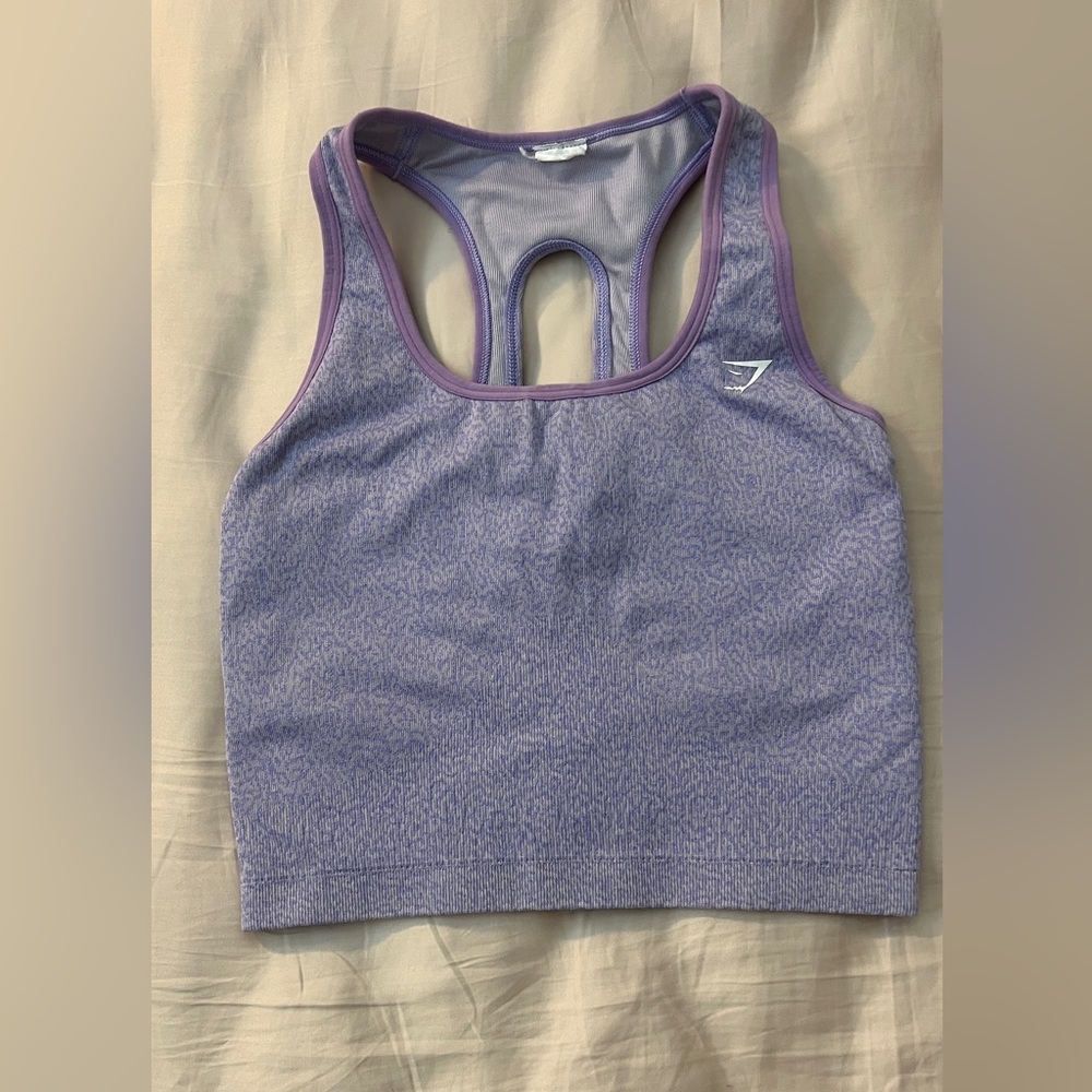 Gymshark Adapt Animal Seamless Crop Tank - Reef | Soft Lilac - Small